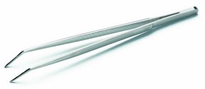 Технічні пінцети сталеві, гнуті, заостр. форми, з дрібними зубами 155 мм