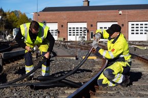 Кабель особливої конструкції, що витримує низькі температури норвезької зими. Джерело: Sporveien Oslo.