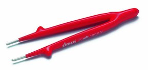 Пінцети прямі, загостреної форми, з ізоляцією, для роботи під напругою до 1000В